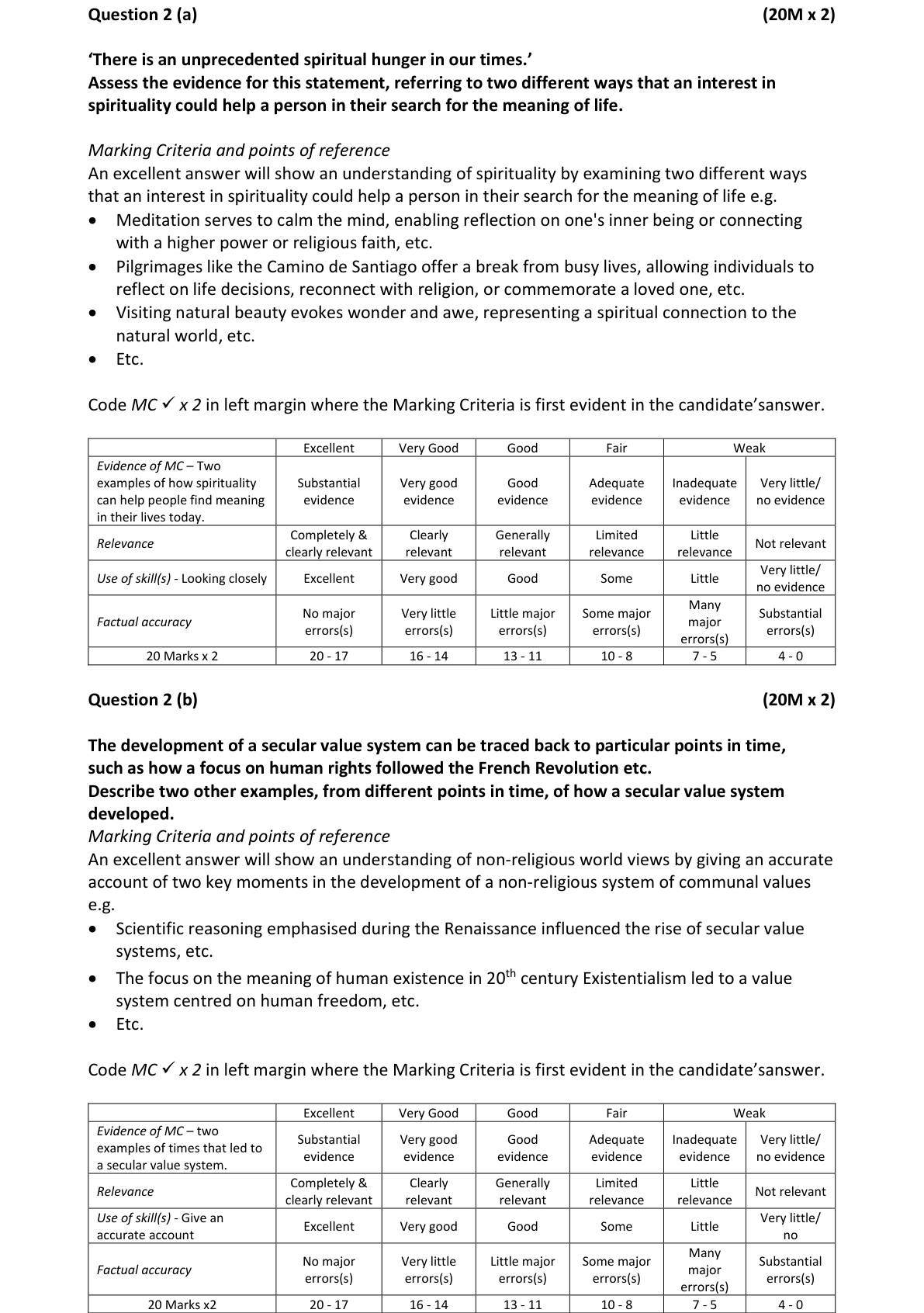 marking