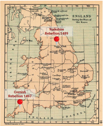 **Location of the rebellions**