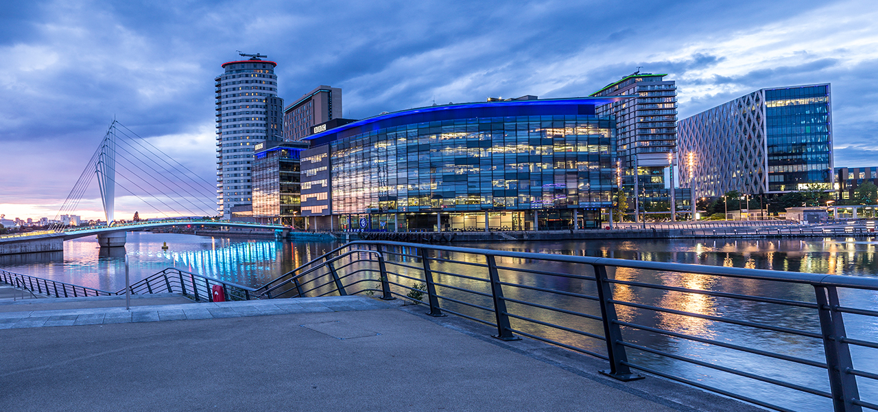                                                                Salford Quays in Greater Manchester