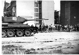 **Soviet T034-85 tank in East Berlin**