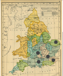 Location of food riots that broke out under Elizabeth I