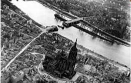 **Image of Frankfurt after the British area bombing.**
