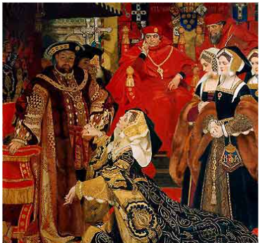 **Henry VIII and Catherine of Aragon before Wolsey and Campeggio at Blackfriars**