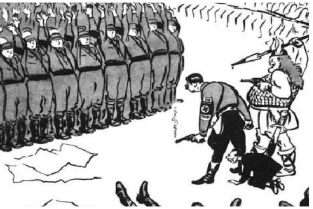 **David Low cartoon illustrating the Night of the Long Knives, 1934**