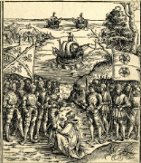 A 1515 woodcut of the 1496 treaty between England and the Low Countries