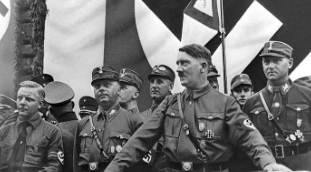 **Adolf Hitler at a rally, 1933**