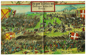 **A depiction of the 1513 Battle of the Spurs**