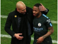 Football player with coach