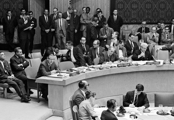 The UN Security Council Meeting in 1967 (Photo from the United Nations by Teddy Chen)