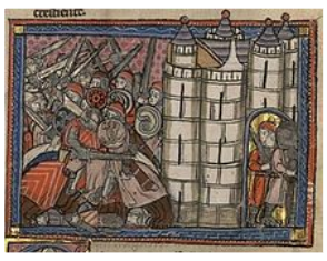 **Depiction of the Third battle of Ramla in 1105**
