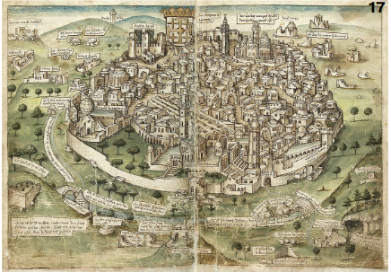 **Medieval map of Jerusalem**