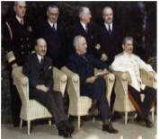 **(from left to right) Attlee, Truman and Stalin at the Potsdam Conference, 1945**