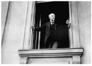 **Scheidemann from a window of the Reichstag building**