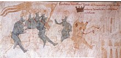 **Frederick I depicted in the Third Crusade**