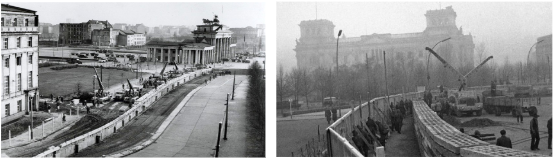                                  **Image of the Berlin Wall construction, 1961**