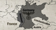 **Map showing the location of Rhineland between Germany and France**