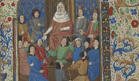 **An illustration of a mediaeval jury And capital punishment**