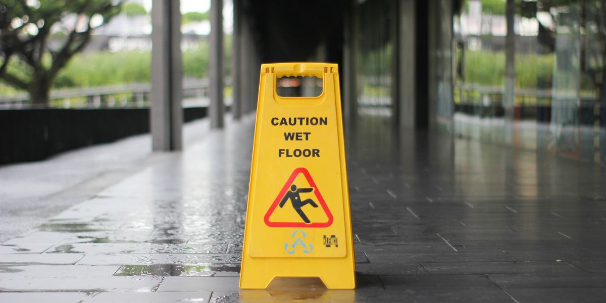 A wet floor sign is a common type of Risk Reduction 