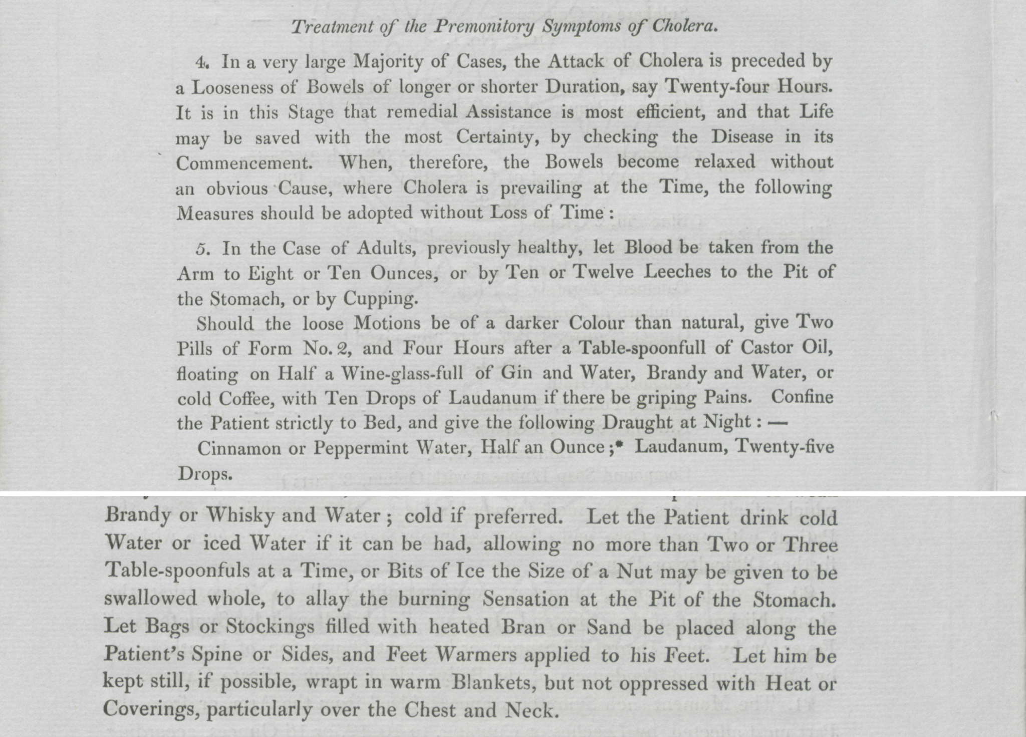 **Extracts from a printed copy of 'Precautionary Hints on Cholera' issued by the Central Board of Health, 9 May 1832**