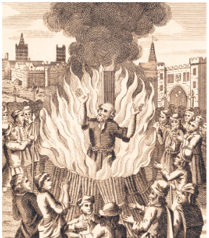 **Heretic burnt at the stake**