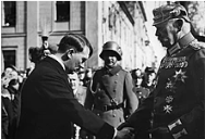 **(left) Hitler and (right) Hindenburg in Potsdam**