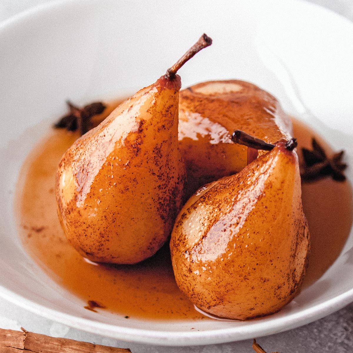 Poached Pears in Syrup