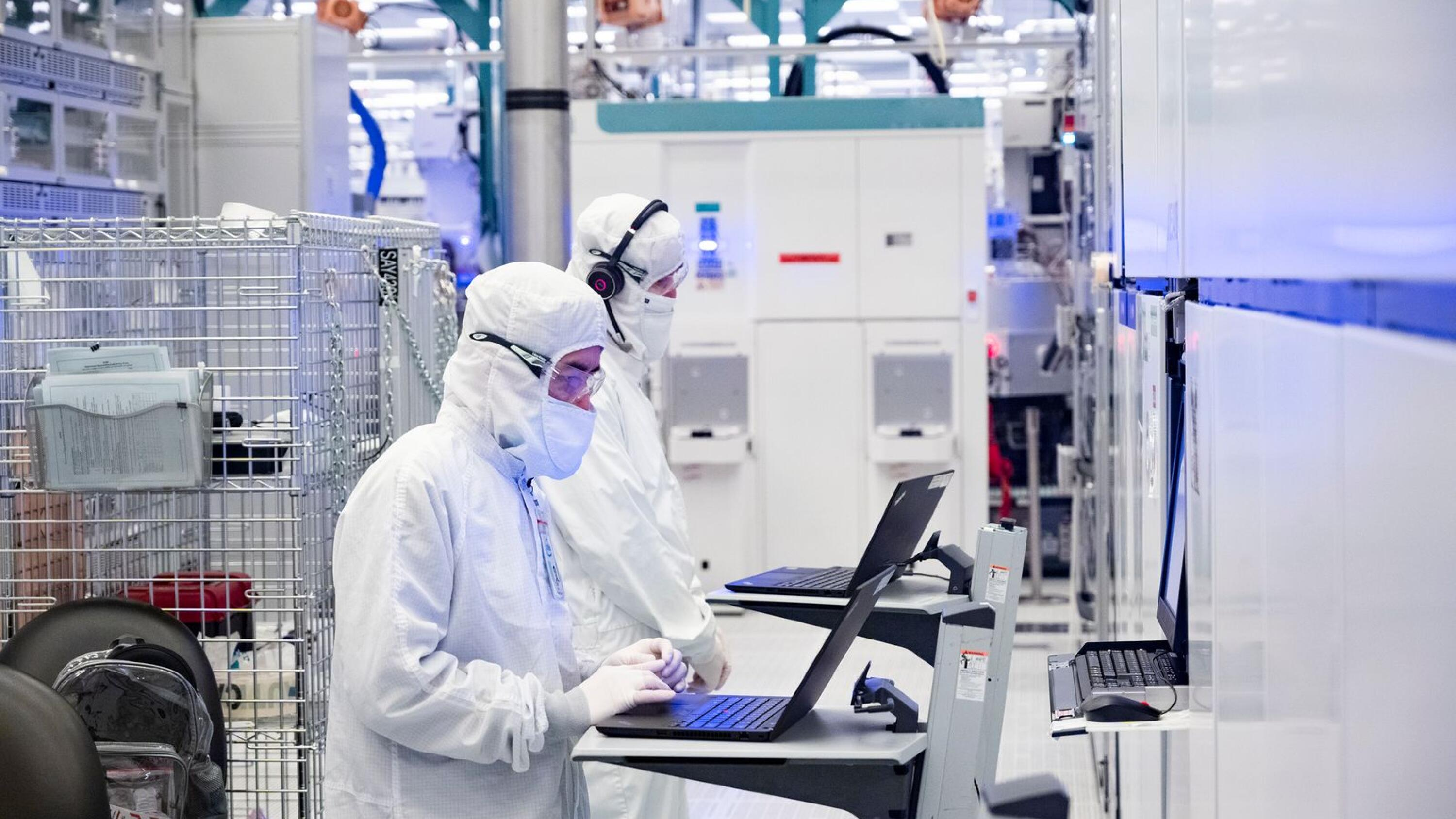 Intel Manufacturing Plant interior 