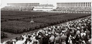 **A 1934 mass rally in Nuremberg, Germany**