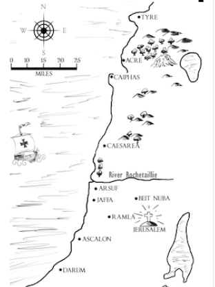 **Map of the Holy Land in 1191-1192**