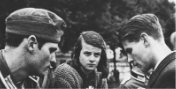 **Image of White Rose Group members (from left to right) Hans Scholl, Sophie Scholl and Christoph Probst**