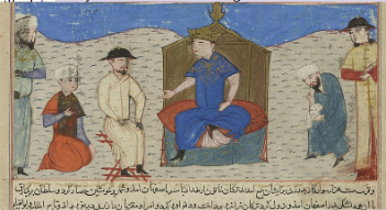 **Manuscript showing Sultan Barkiaruq, the Seljuk ruler during the First Crusade**