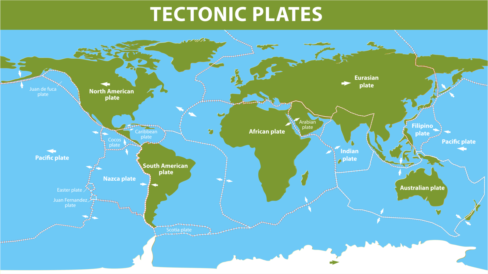 **Distribution of earthquakes and volcanoes**