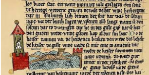 **Manuscript depicting the death of Frederick I or Frederick Barbarossa**