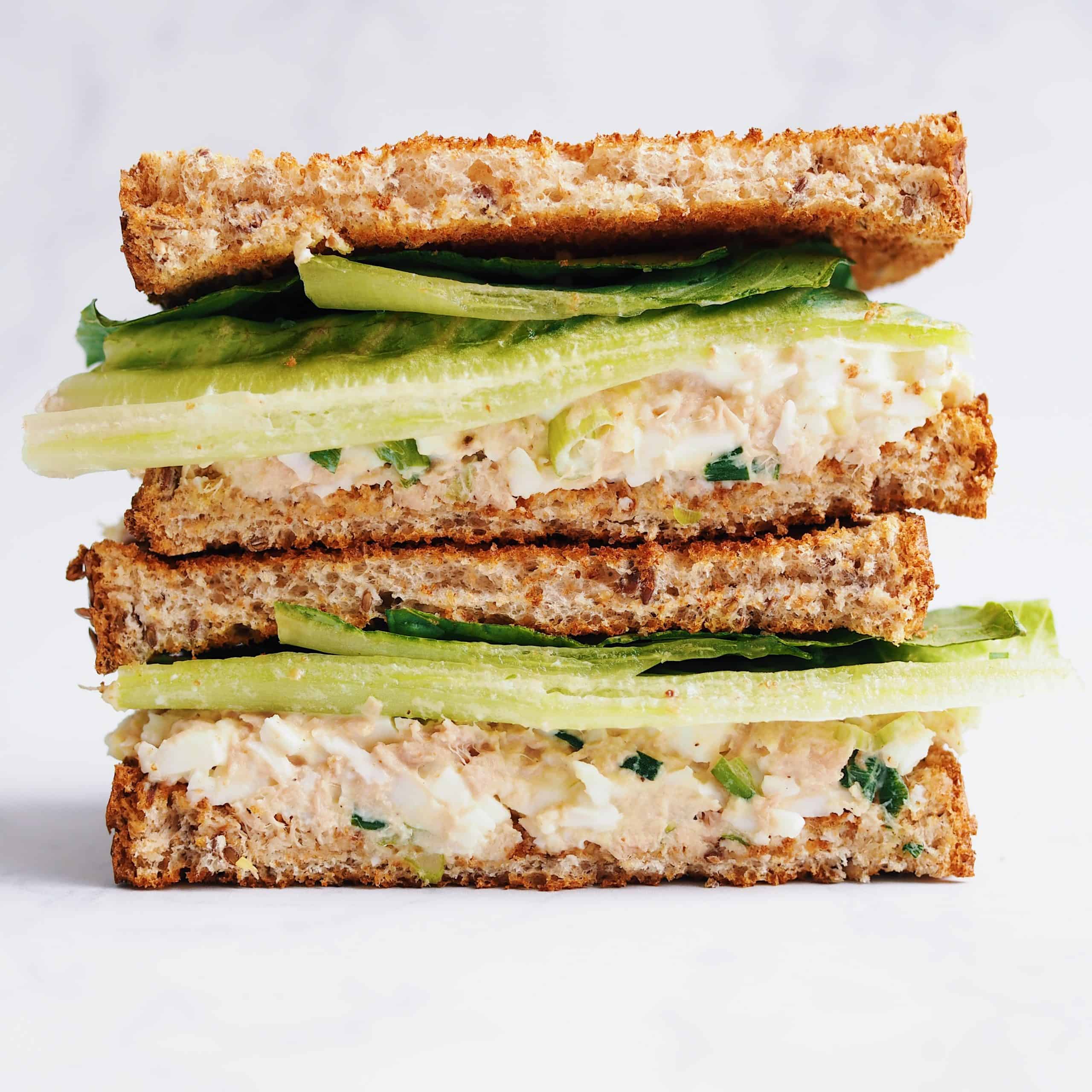 Tuna and egg sandwich