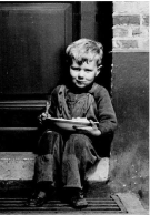 **Image of a German boy eating ration food**