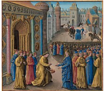 **Depiction of Louis VII of France received at Antioc**