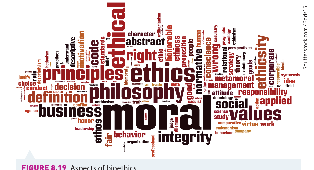 Ethical frameworks diagram.