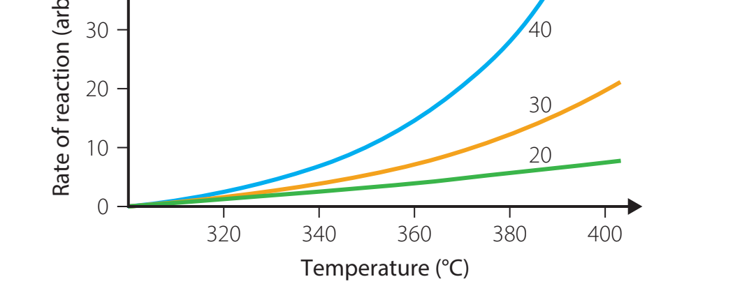 Graph of exponential growth demonstrating
consistent slope