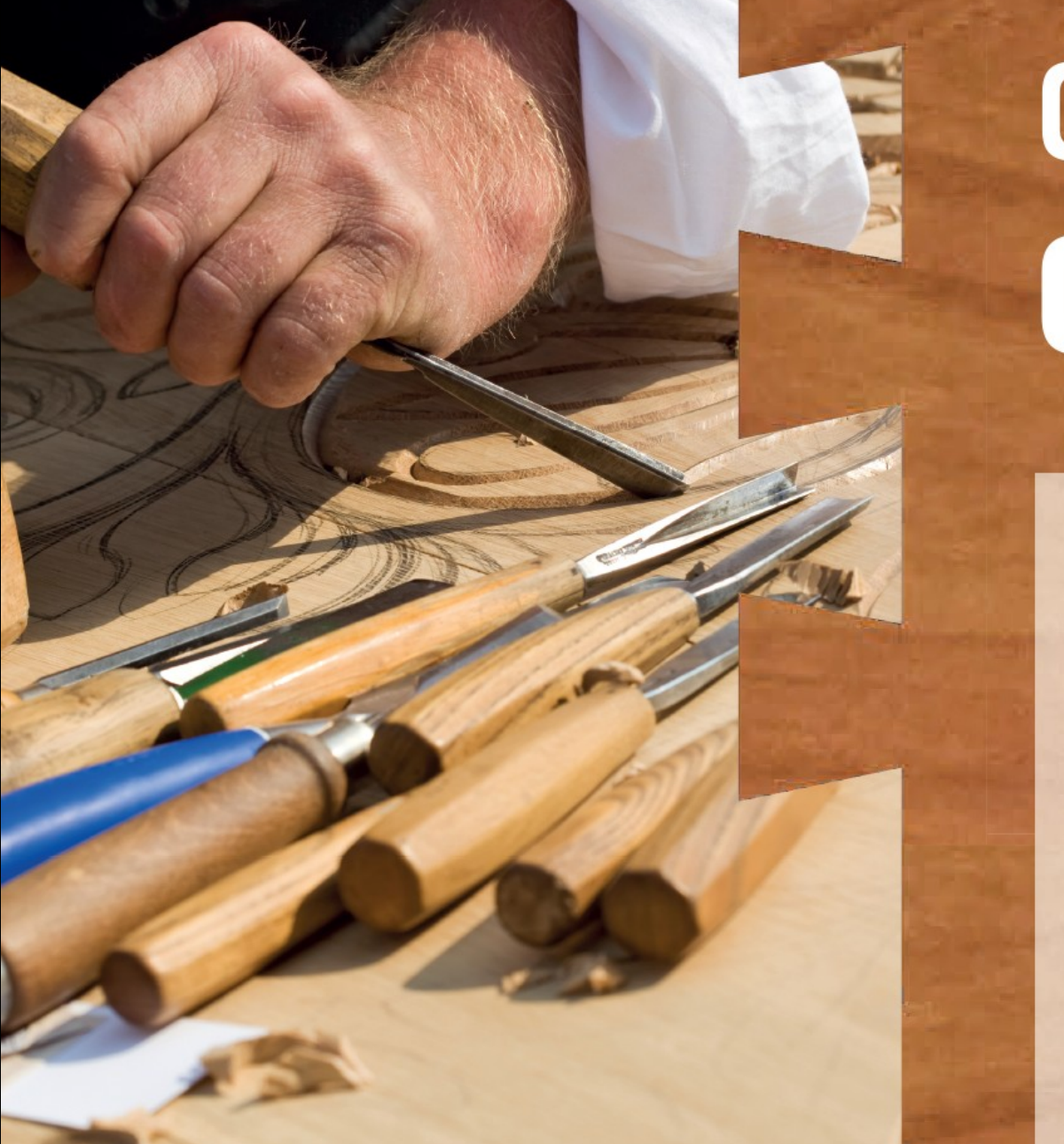 Wood carving in progress