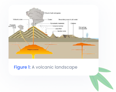 A volcanic landscape