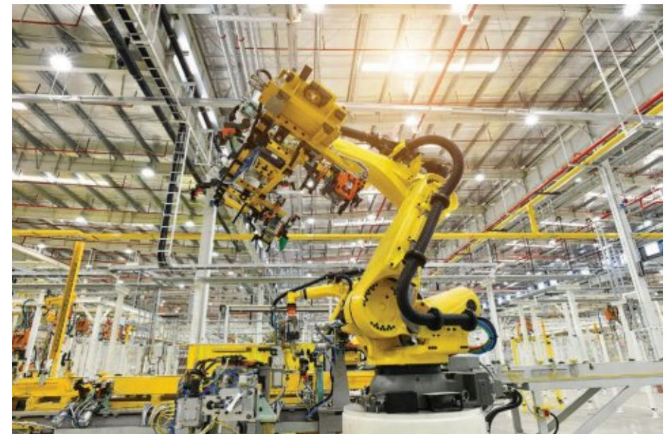 Robotic arm in a factory