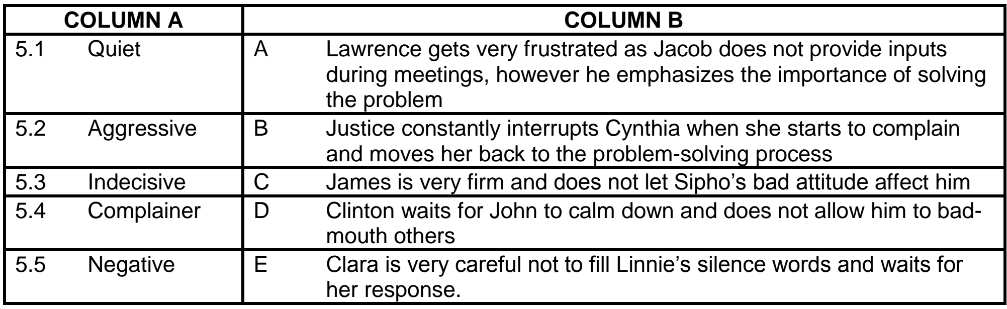 A table comparing defensive and positive response techniques in feedback handling scenarios.