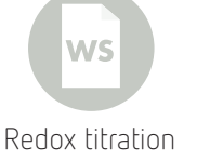 Illustration of a redox titration setup with potentiometric endpoint detection.
